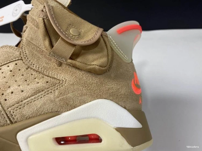 Reps TBkick Khaki Jordan Travis DH0690-200 Air Scott 6 Retro British 0709